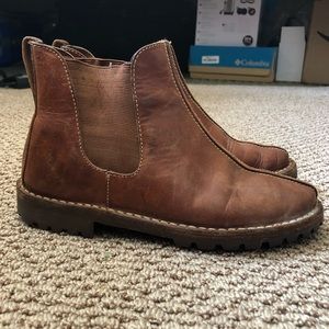 Brown leather Cole Haan ankle boots